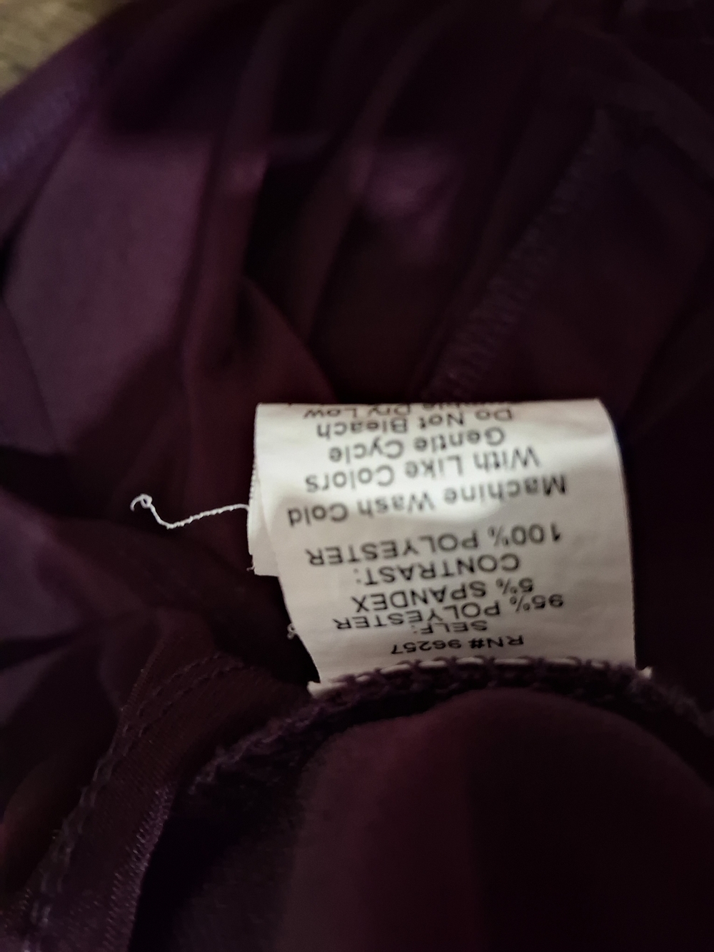PerSeption Concept Purple Ruffle Button-Front Blouse Casual Size XL - Picture 6 of 6